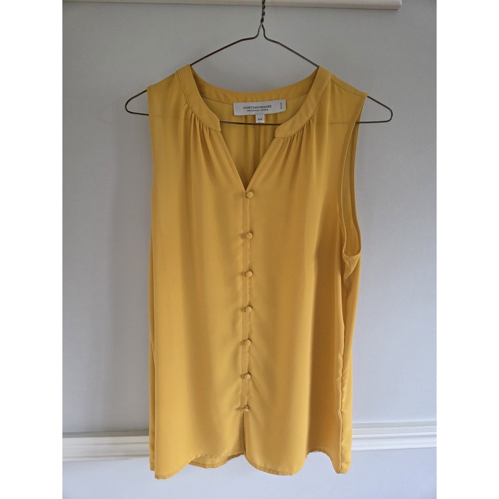 M Mustard Sleeveless Blouse